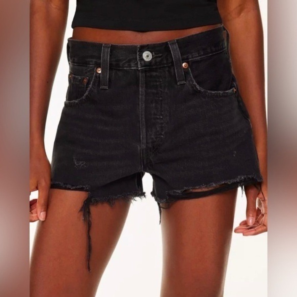 Levi's Premium 501 Original Denim Short Wise Up 25 Summer Festival Casual